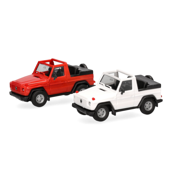 Herpa 012744 , Puch Klasa G (W460) Cabrio, biało-czerwony , Skala 1:87